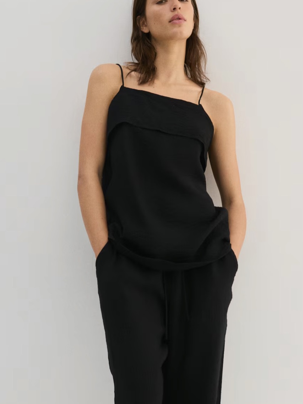 H&M Black Spaghetti Strap Camisole NWT Size S